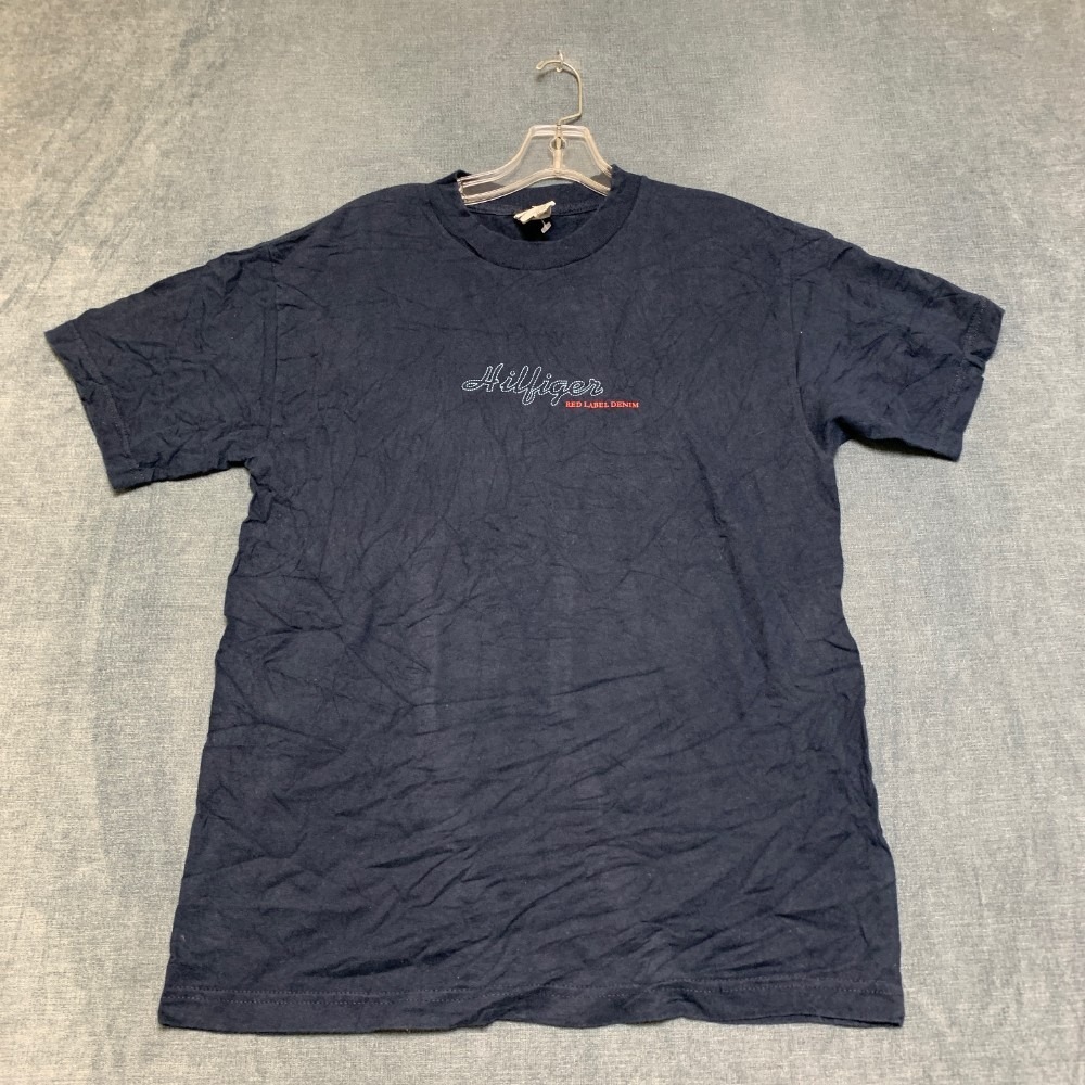 Tommy Hilfiger T-Shirt Mens Medium Navy Blue Short Sleeve Casual Crew Neck
